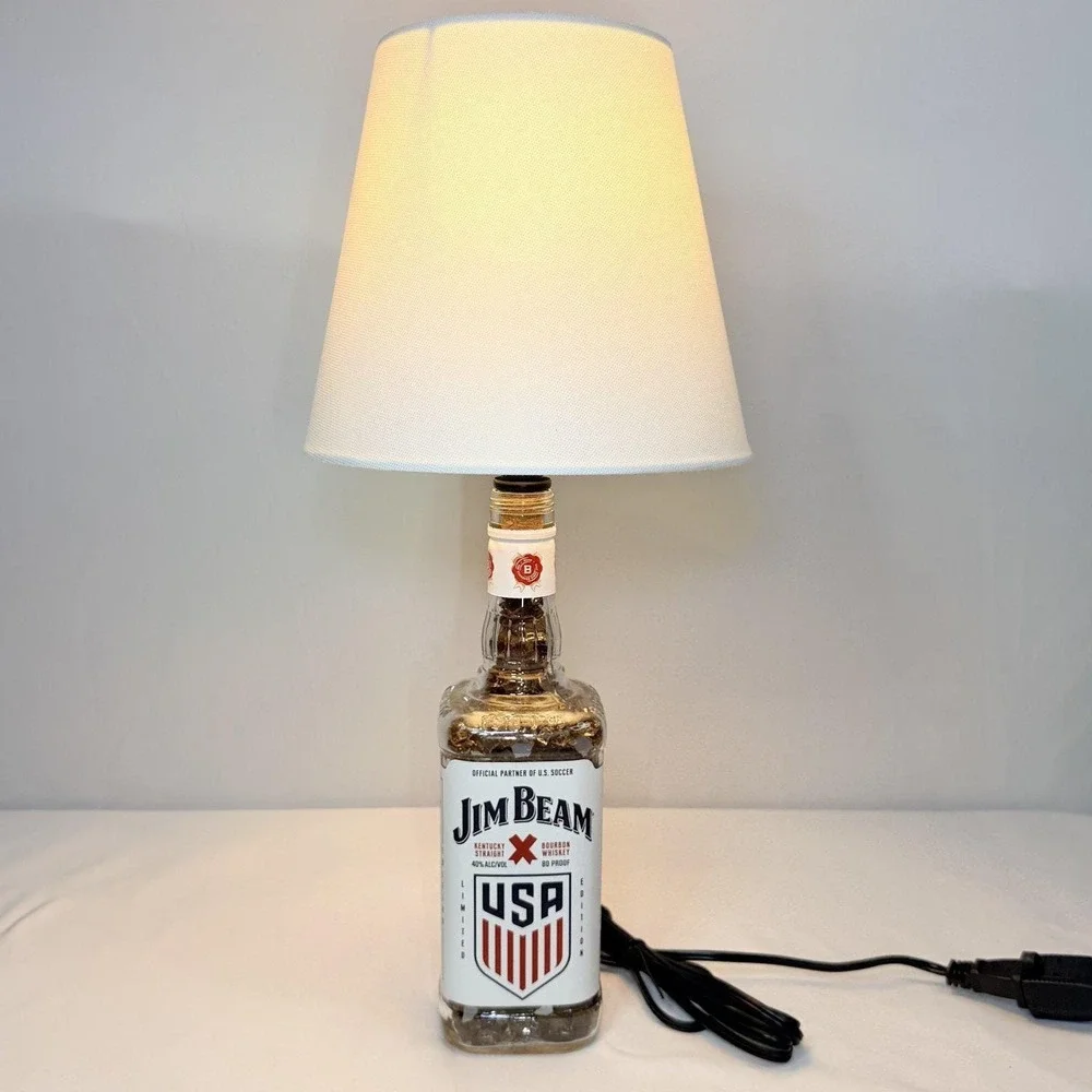 Jim‎ Beam Bottle Lamp Team USA Soccer Limited Edition Great for Fathers Day